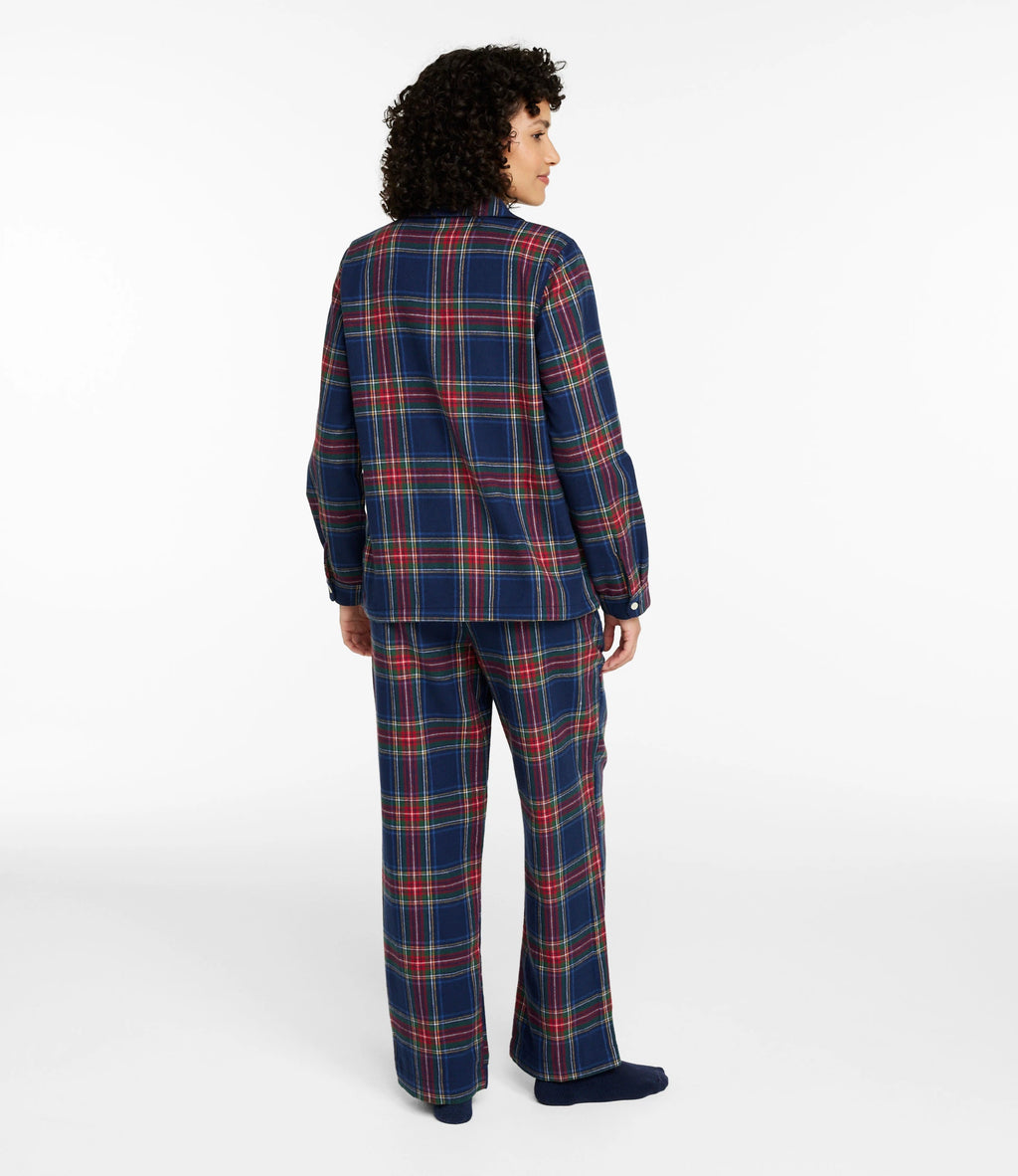 Women's Plaid Cotton Flannel Pajama Set