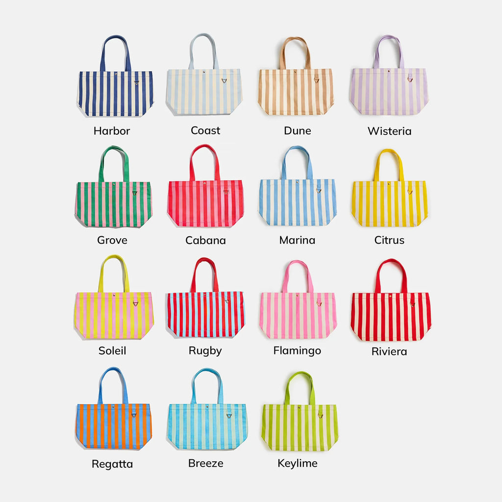 Striped Canvas Tote - Dune