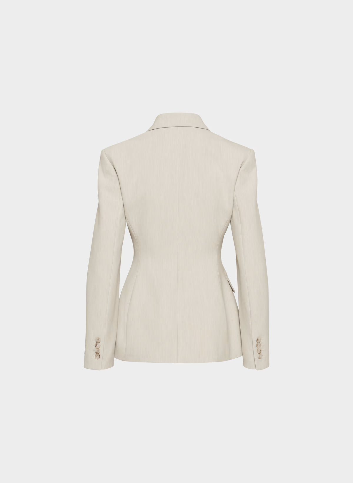 Single-Breasted Stretch Blazer - Brown Check