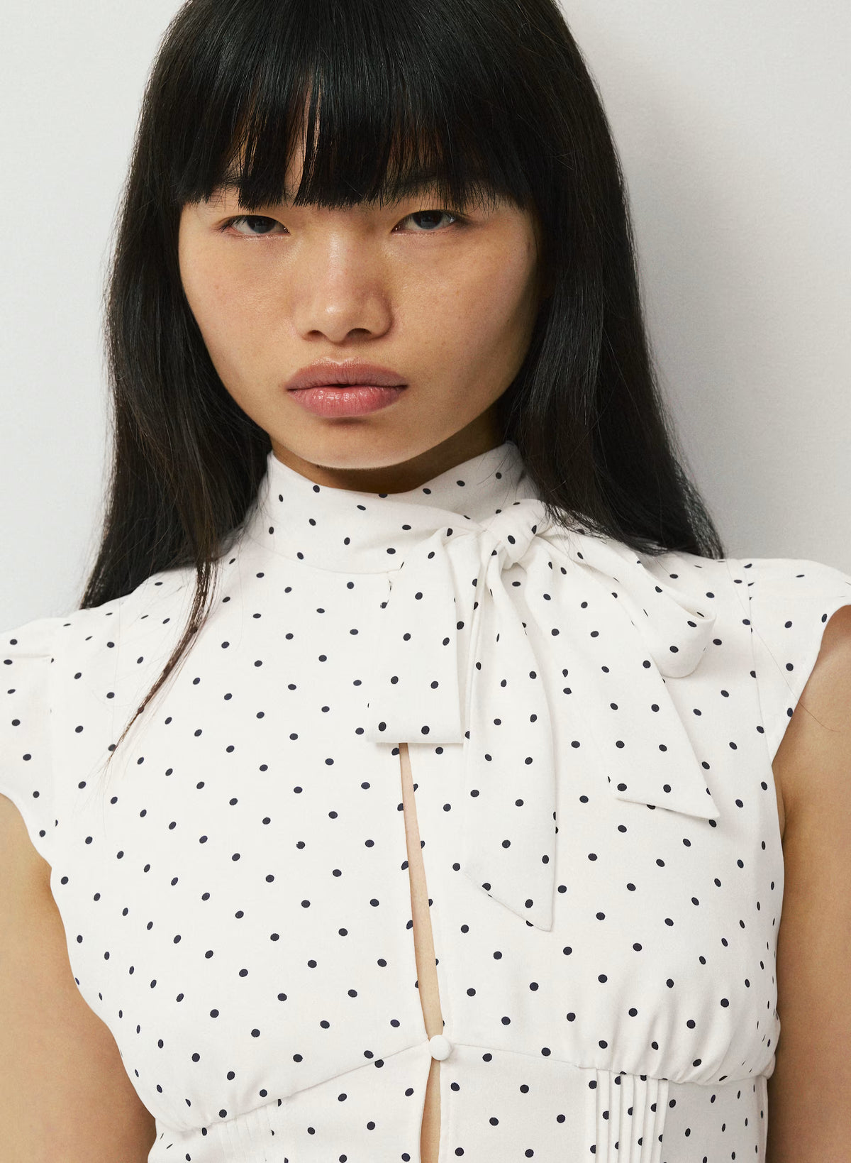 Short-Sleeve Button Top - Light Blue