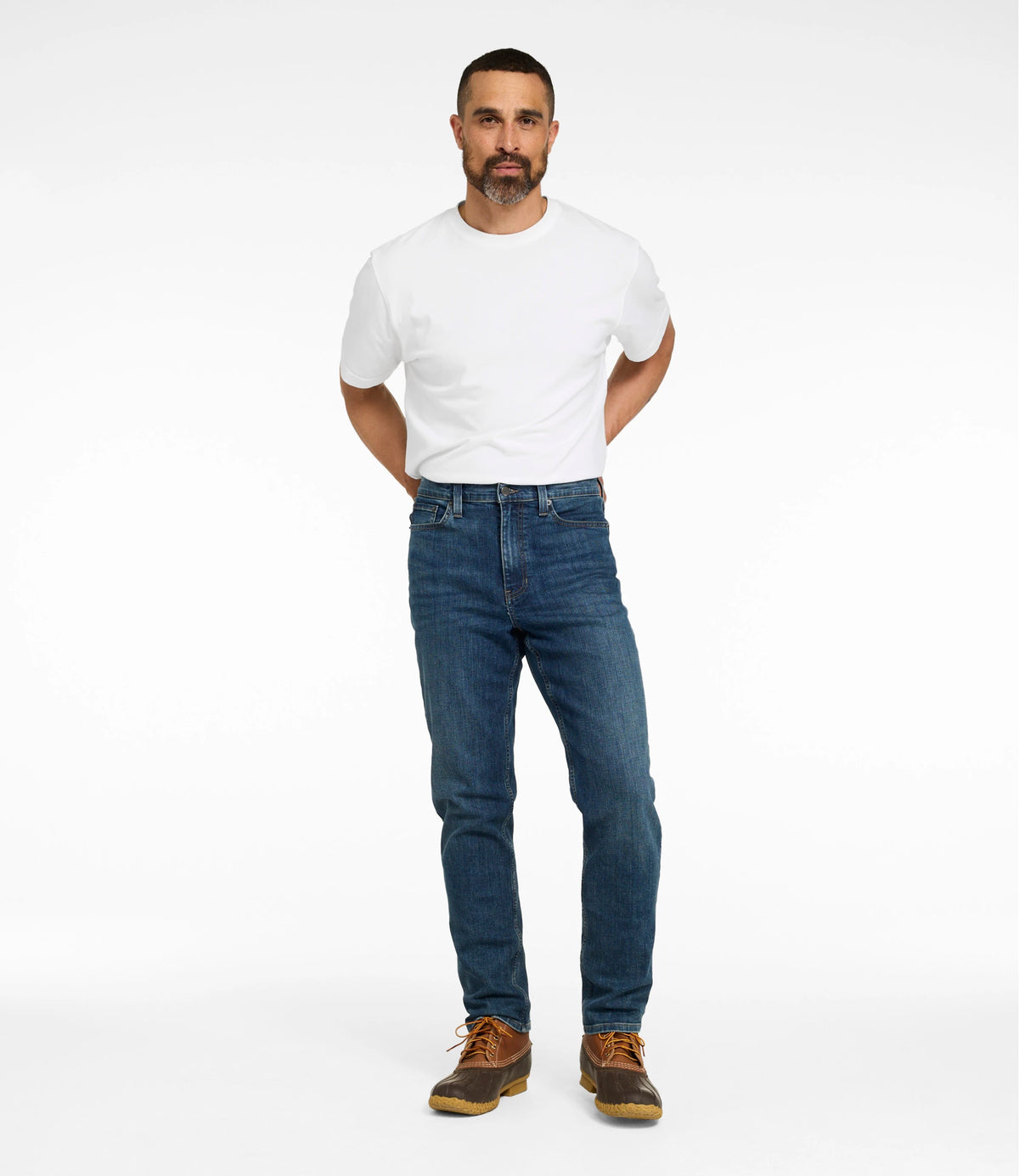 Men's Stretch Straight-Leg Jeans - Tan