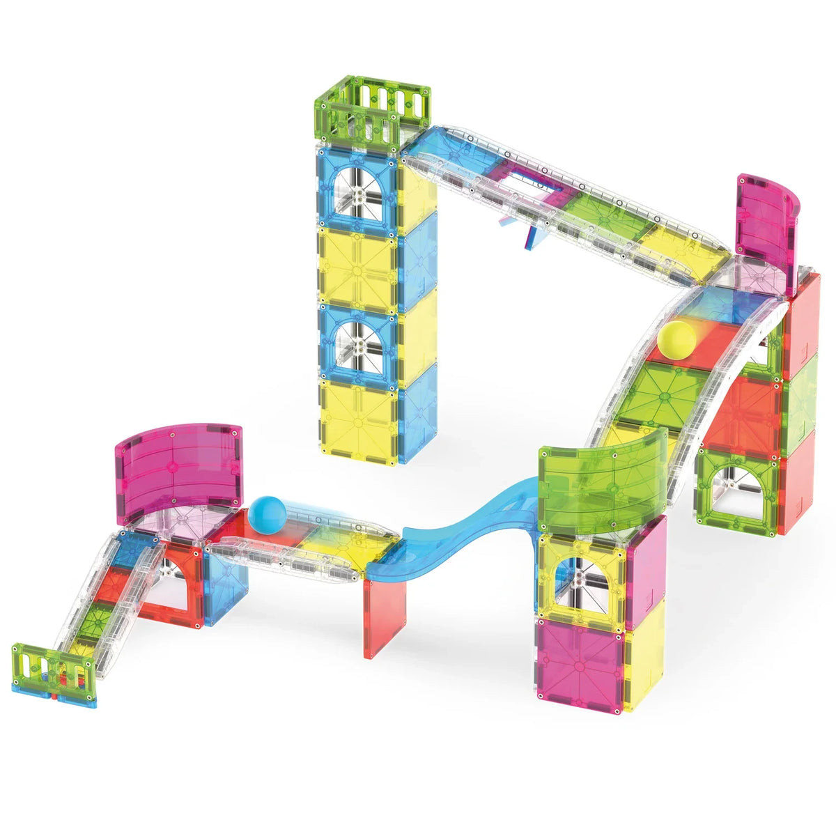 80-Piece Magnetic Ball Run Building Set