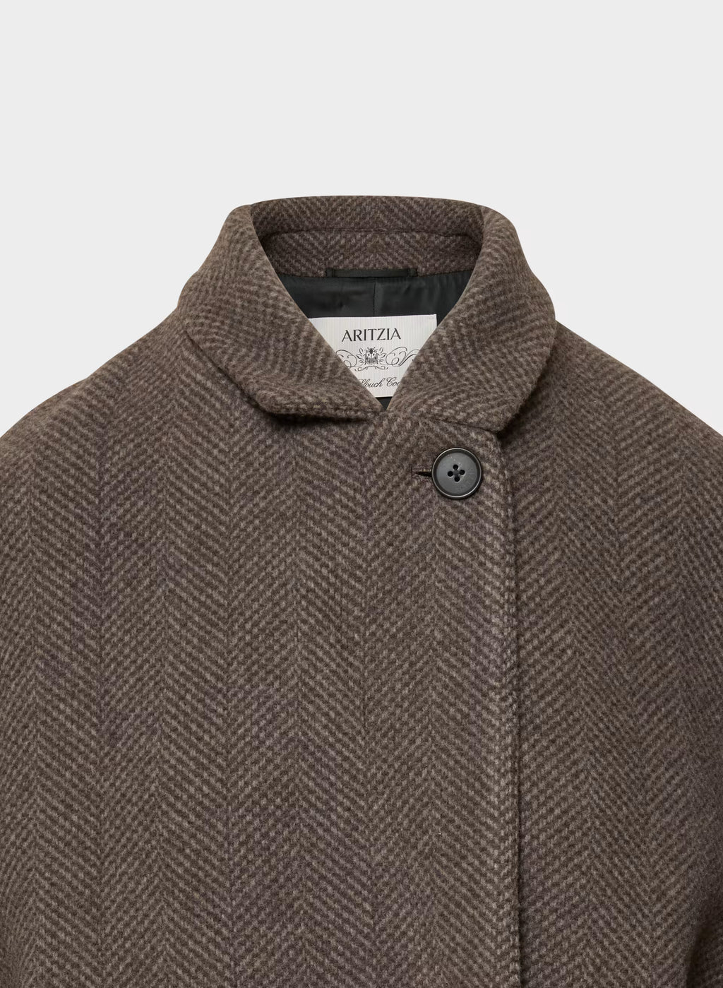 Double-Breasted Wool Cashmere Coat - Herringbone