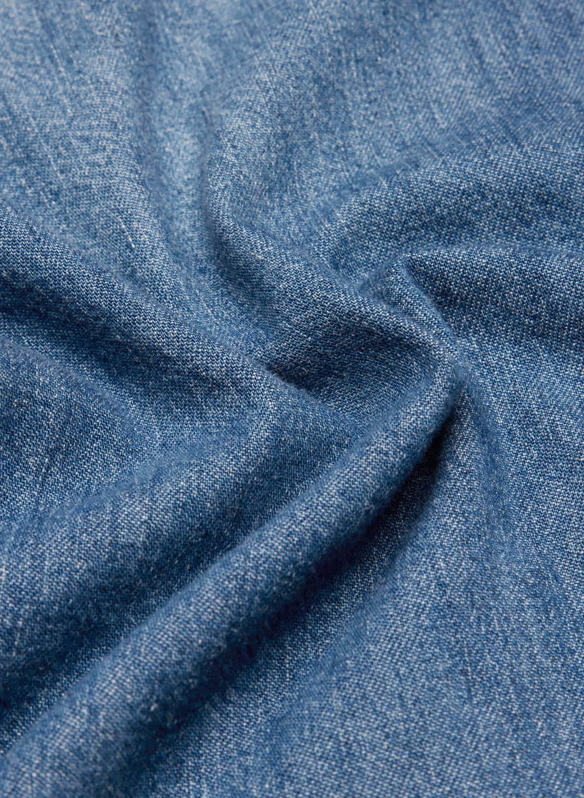 Oversized Hemp Blend Denim Shirt - Indigo