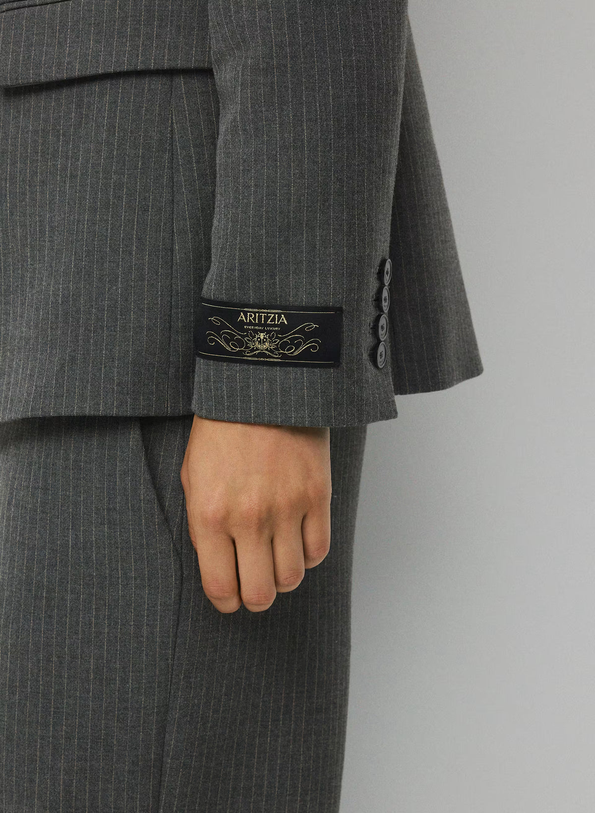 Single-Breasted Stretch Blazer - Check