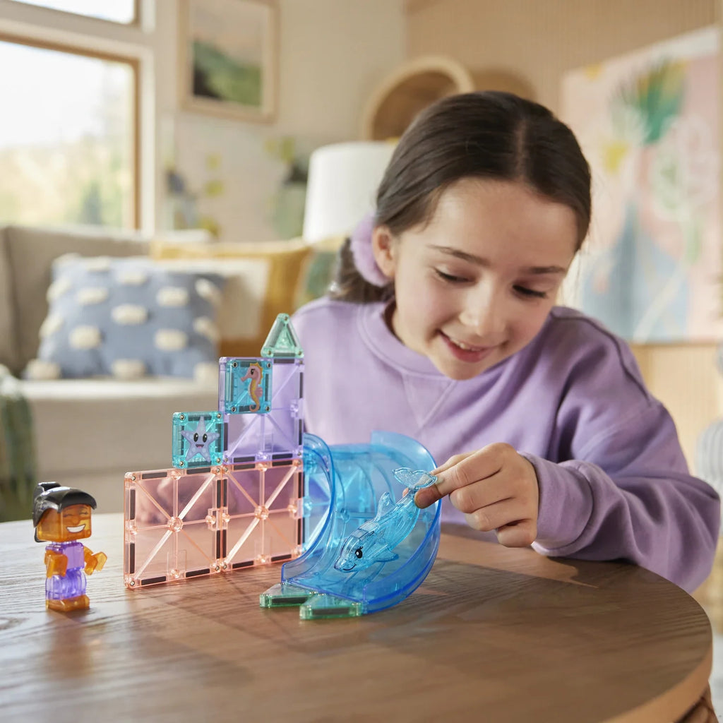 13-Piece Dolphin Bay Magnetic Building Set