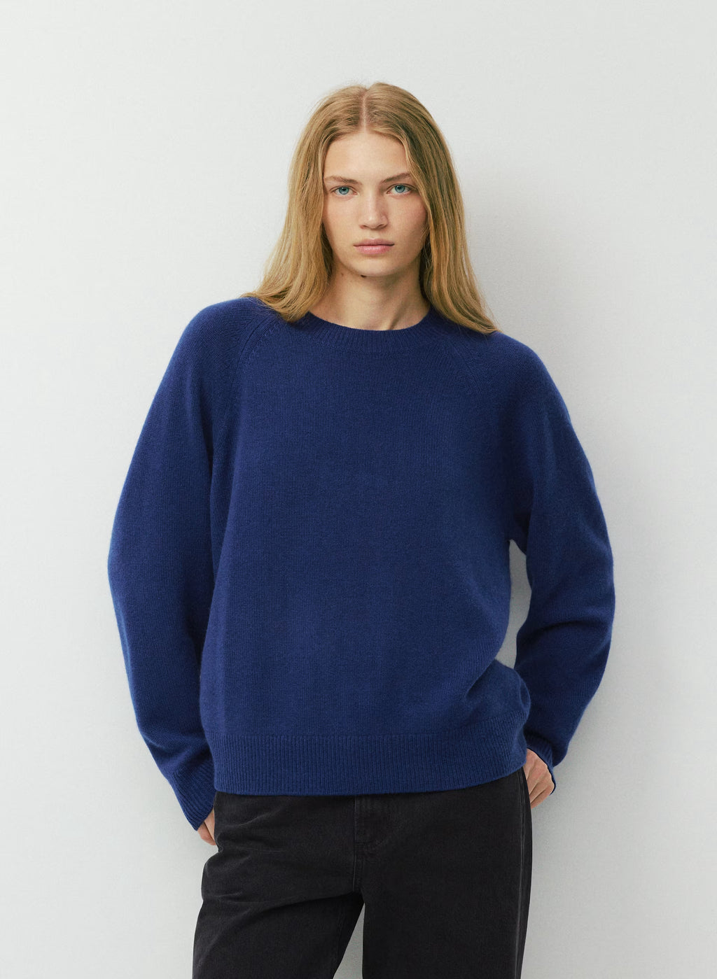 Wool Cashmere Raglan Sweater - Olive