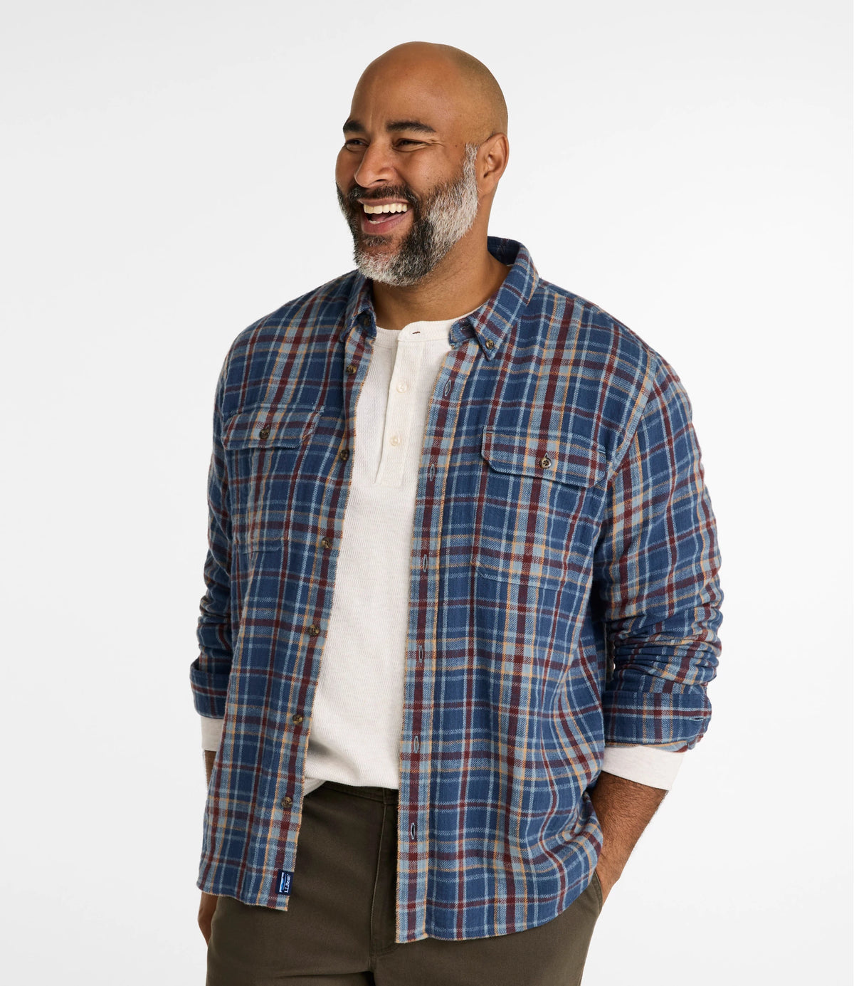 Men's Brushed Cotton Flannel Shirt - Barley