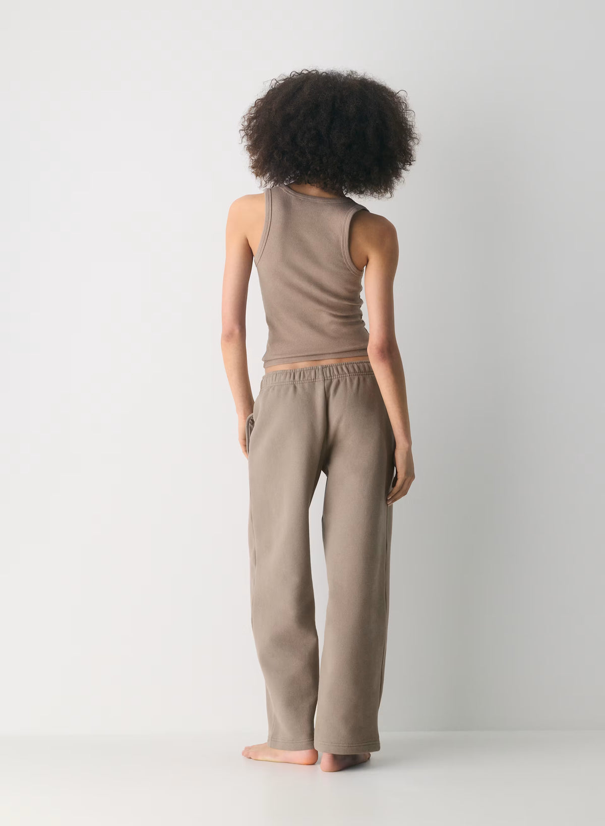 Straight-Leg Fleece Sweatpants - Yellow
