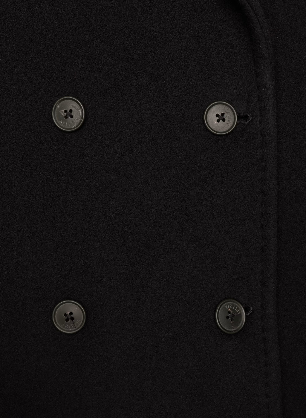 Double-Breasted Wool Cashmere Coat - Herringbone