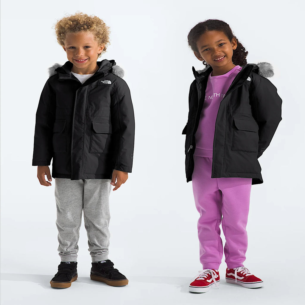 Kids' Hooded Parka - Black