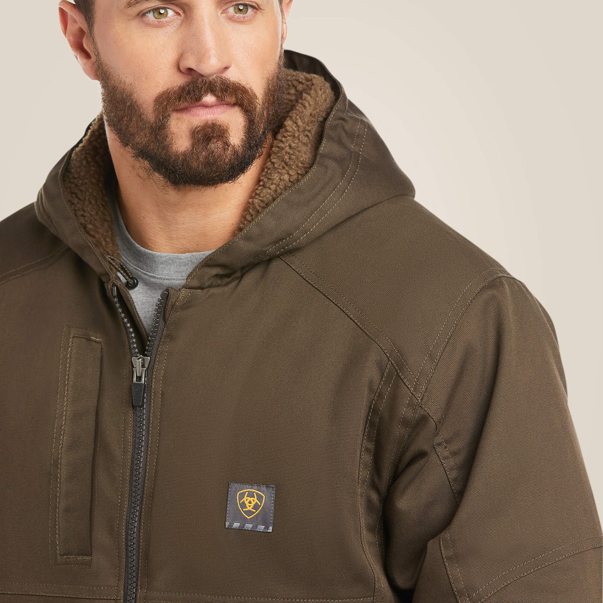 Men's Water-Repellent Sherpa-Lined Work Jacket