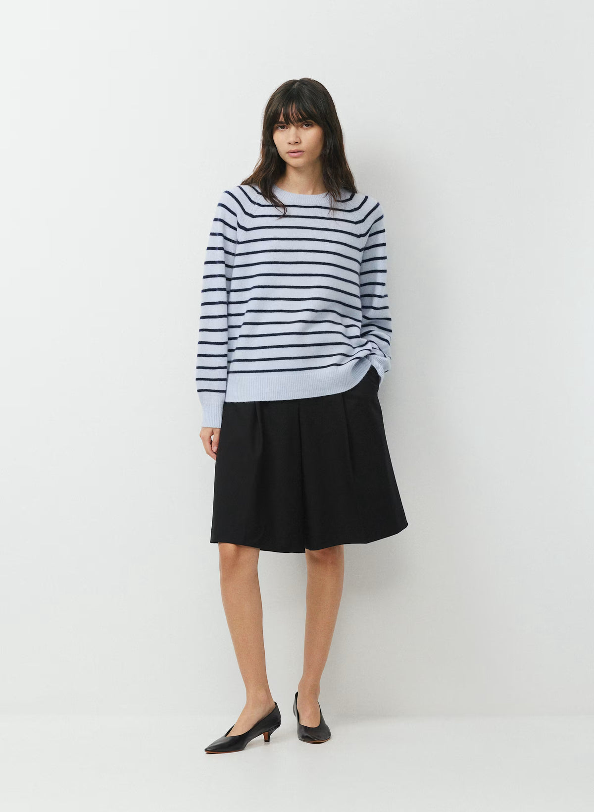 Wool Cashmere Raglan Sweater - Olive
