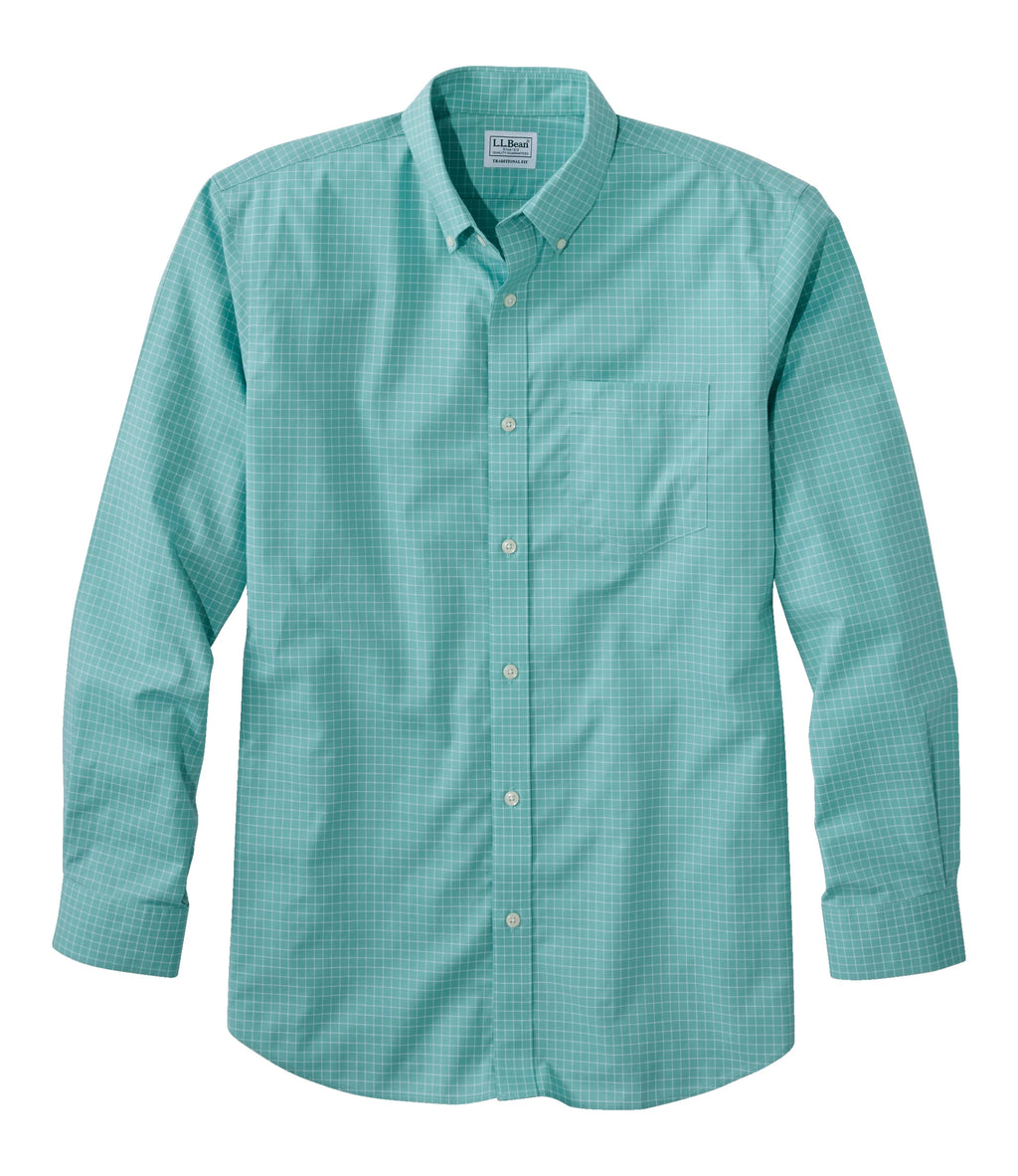 Men's Cotton Check Button-Down Shirt - Light Gold