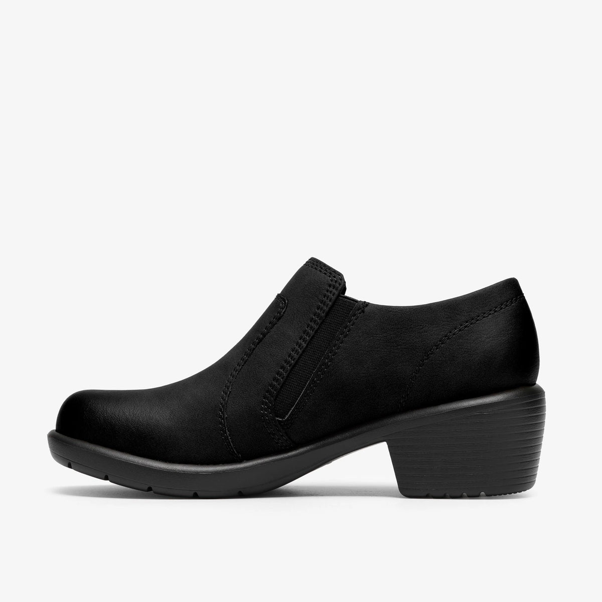 Leather Zip Ankle Boot - Black