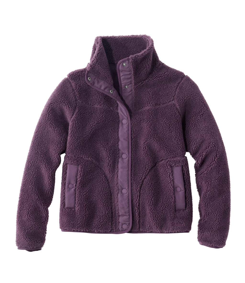 Women's Sherpa Fleece Jacket - Teal