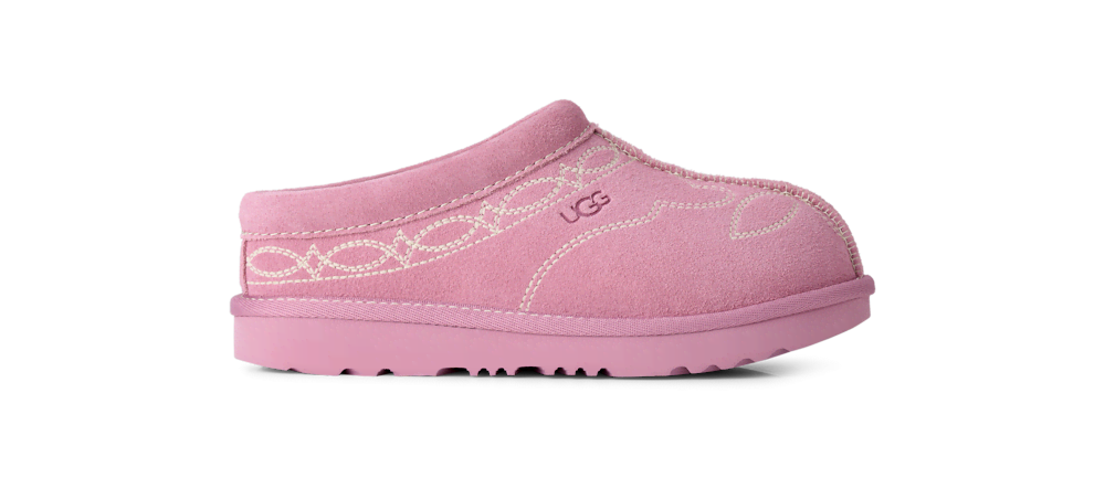 Kids' Suede Slip-On Slipper - Dusty Orchid