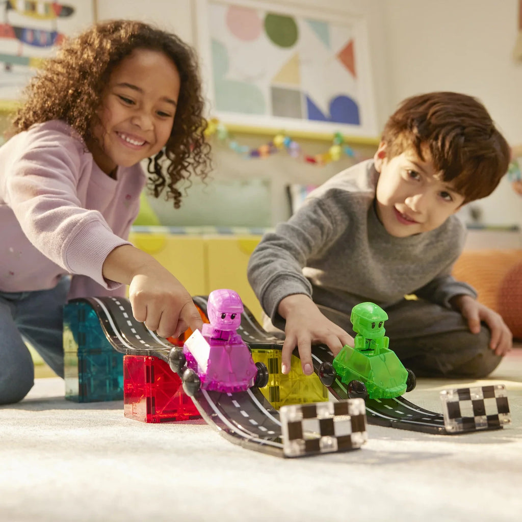 40-Piece Magnetic Race Track Building Set