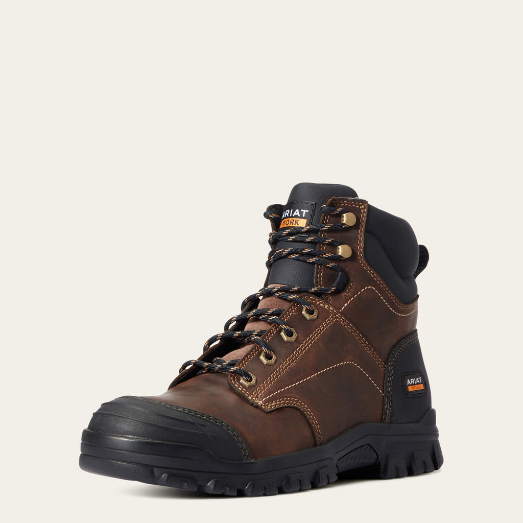 Men's 6-Inch Slip-Resistant Work Boots - Brown