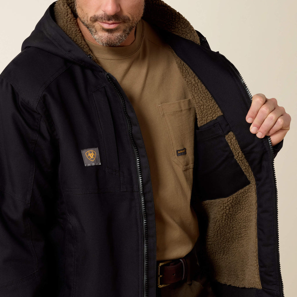 Men's Water-Repellent Sherpa-Lined Work Jacket