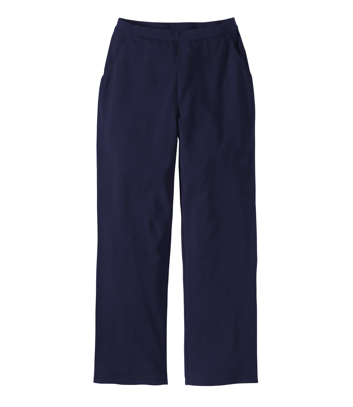 Women's High-Rise Straight-Leg Knit Pants - Black