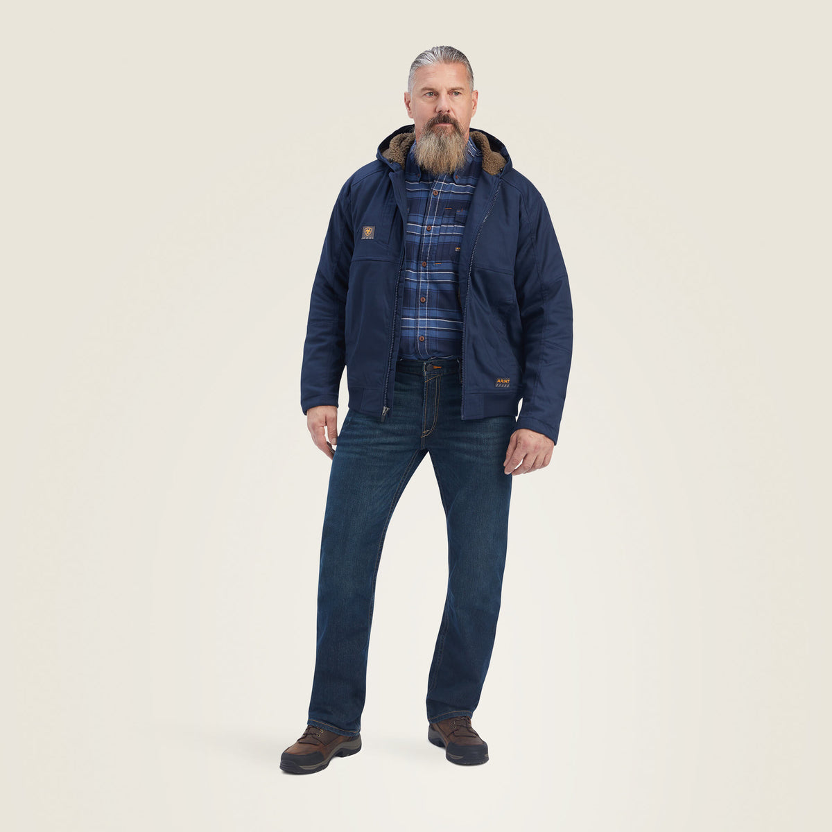 Men's Water-Repellent Sherpa-Lined Work Jacket