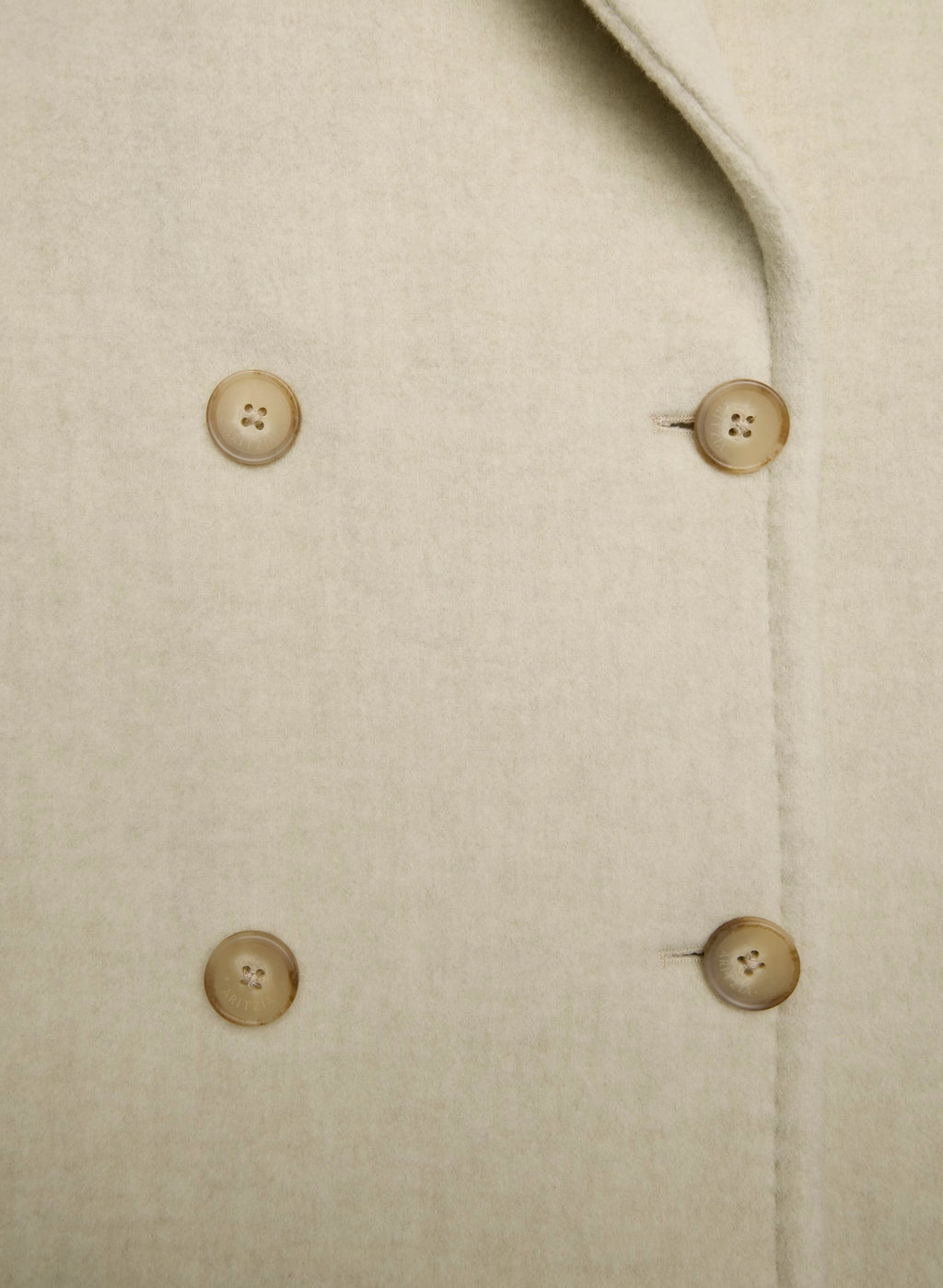 Double-Breasted Wool Cashmere Coat - Herringbone