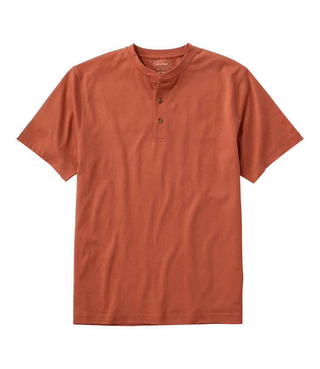 Men's Cotton Henley T-Shirt - Blue