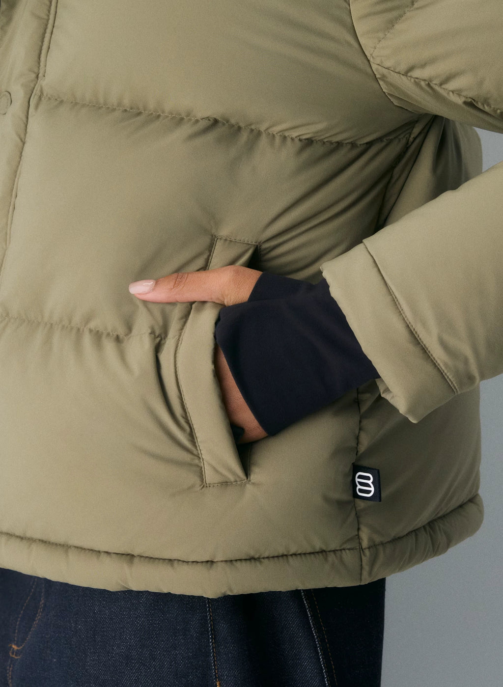Short Down Puffer Jacket - Blue