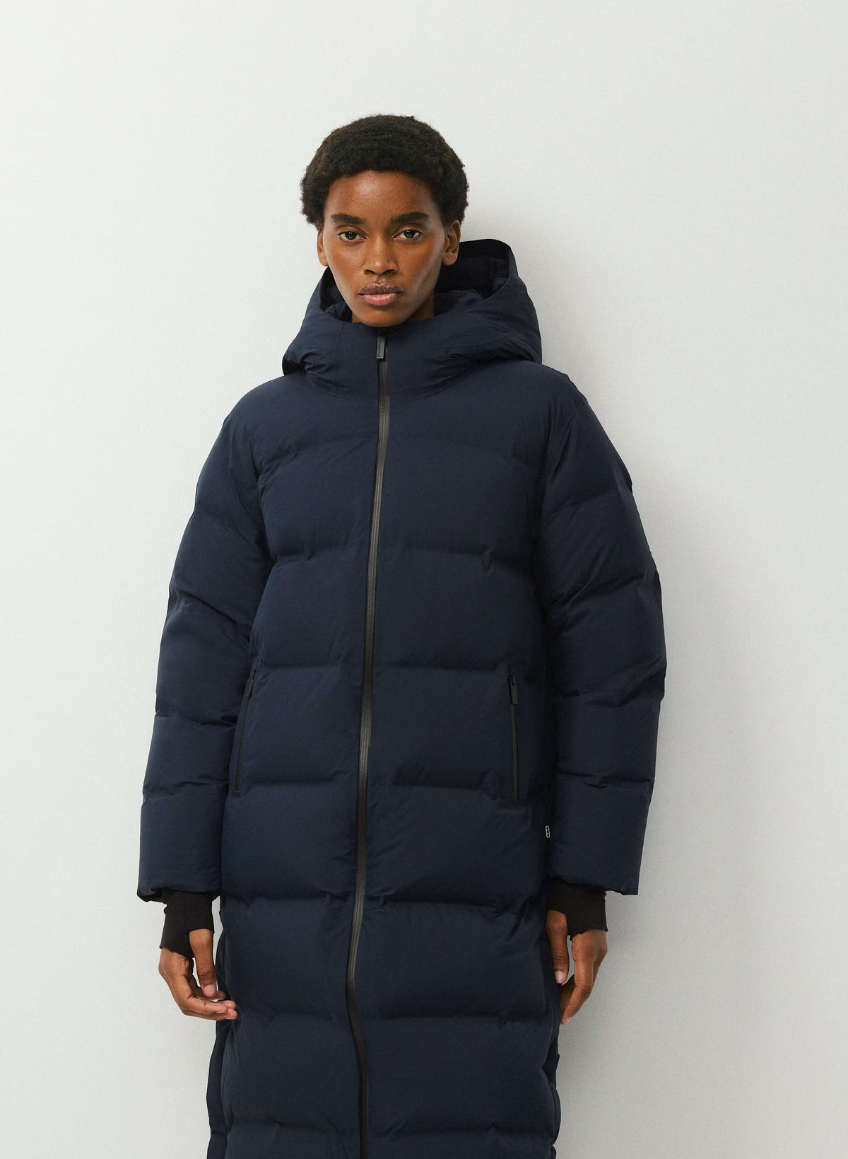 Waterproof Long Down Puffer Coat - Gray