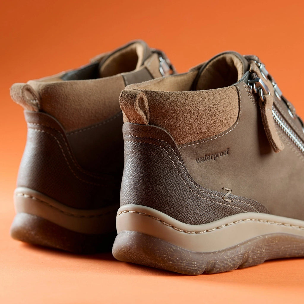 Waterproof Nubuck Trainer Boot - Dark Sand
