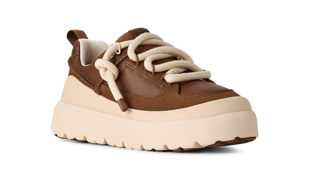 Men's Leather And Suede Sneaker - Chestnut