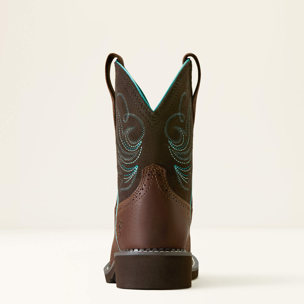 Women's Suede Western Ankle Boots - Tan