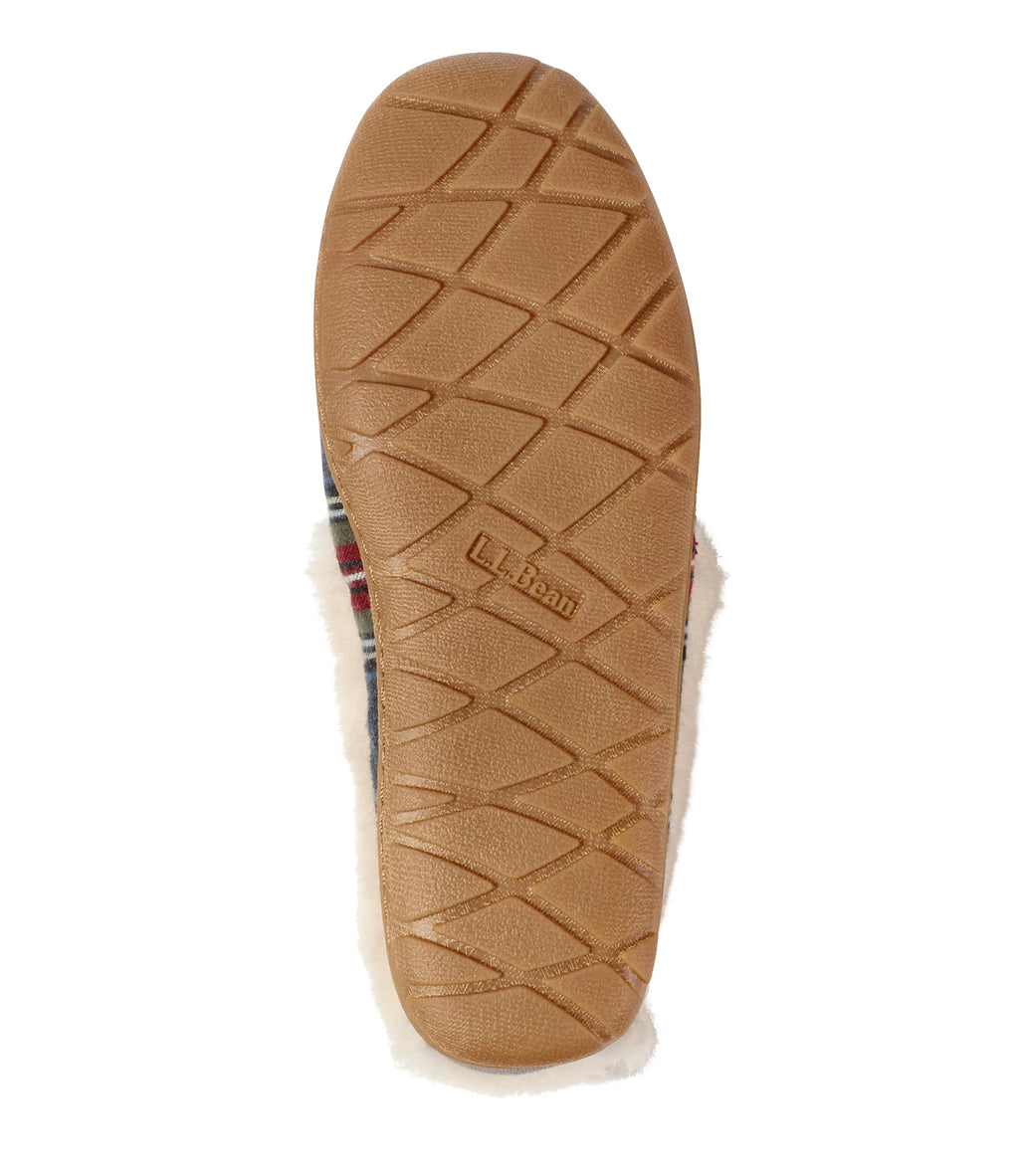 Women's Plaid Shearling Moccasin Slippers
