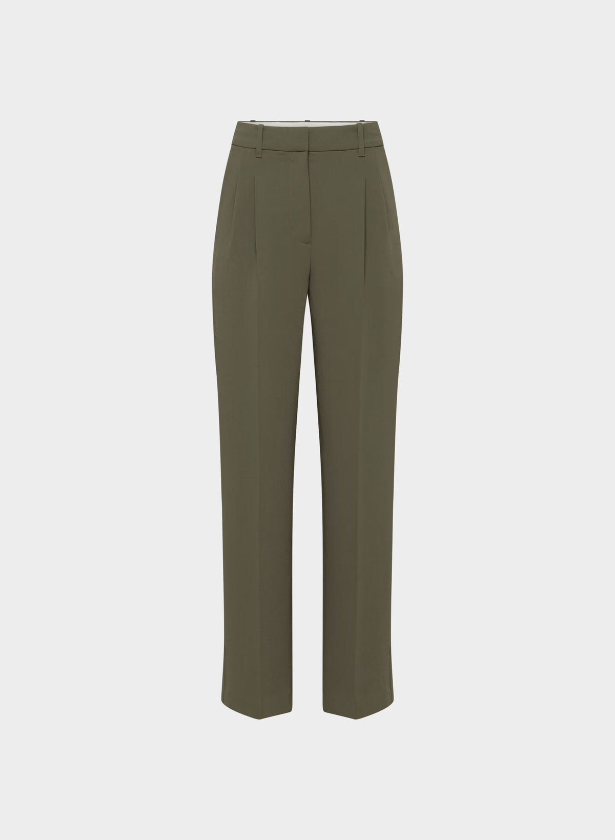 High-Rise Wide-Leg Crepe Trousers - Sand