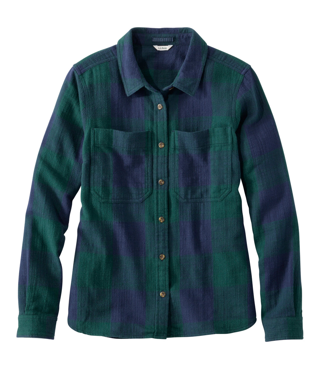 Women's Brushed Cotton Flannel Shirt - Natural
