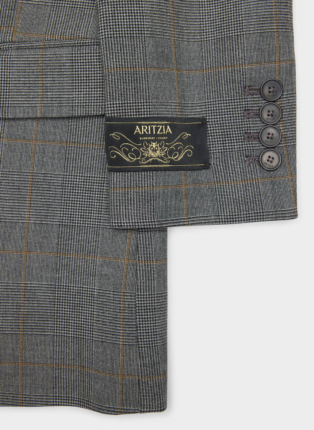 Single-Breasted Stretch Blazer - Check