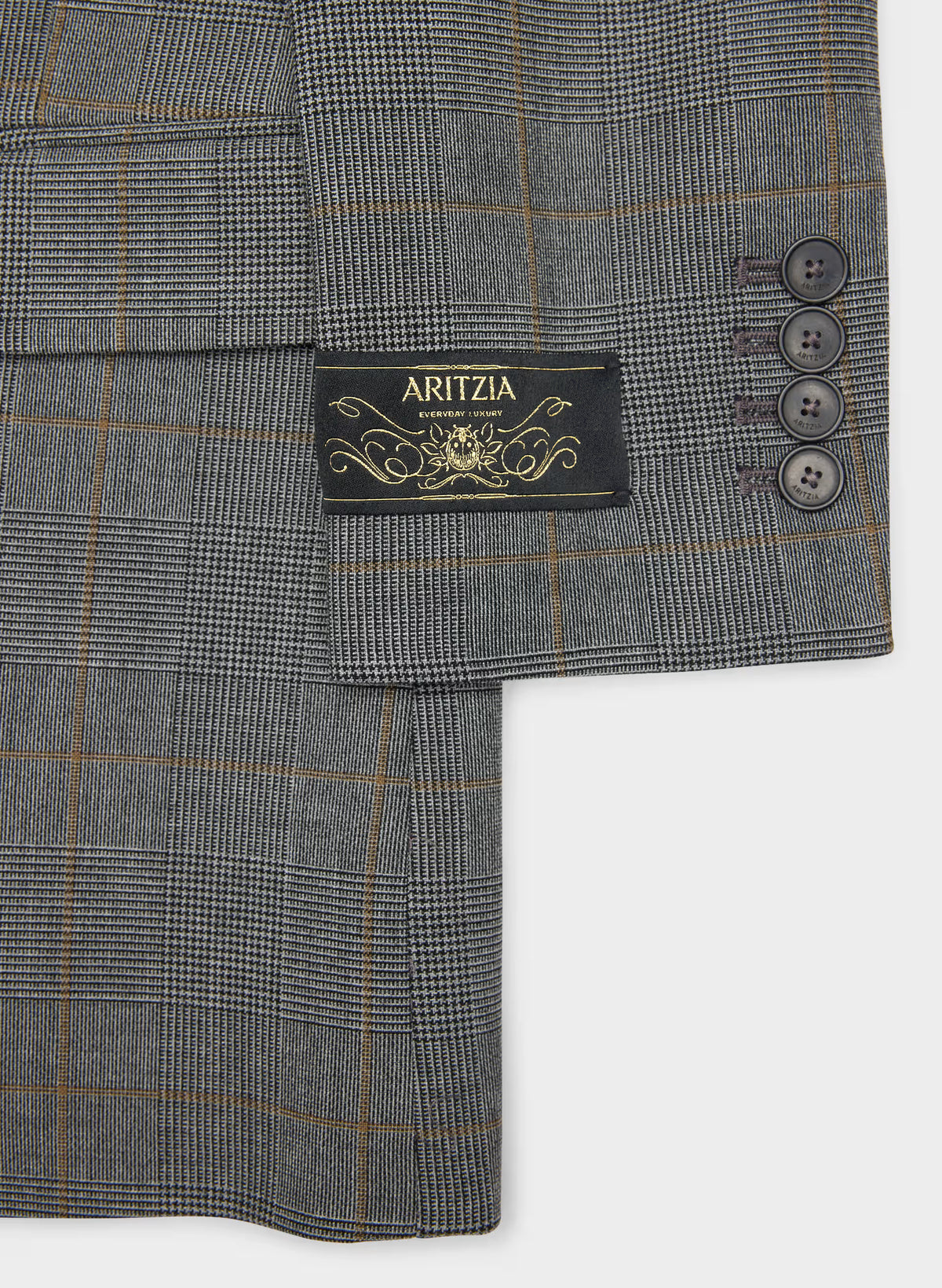 Single-Breasted Stretch Blazer - Check