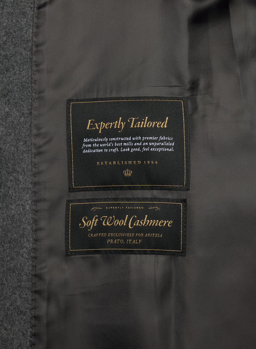 Double-Breasted Wool Cashmere Coat - Herringbone