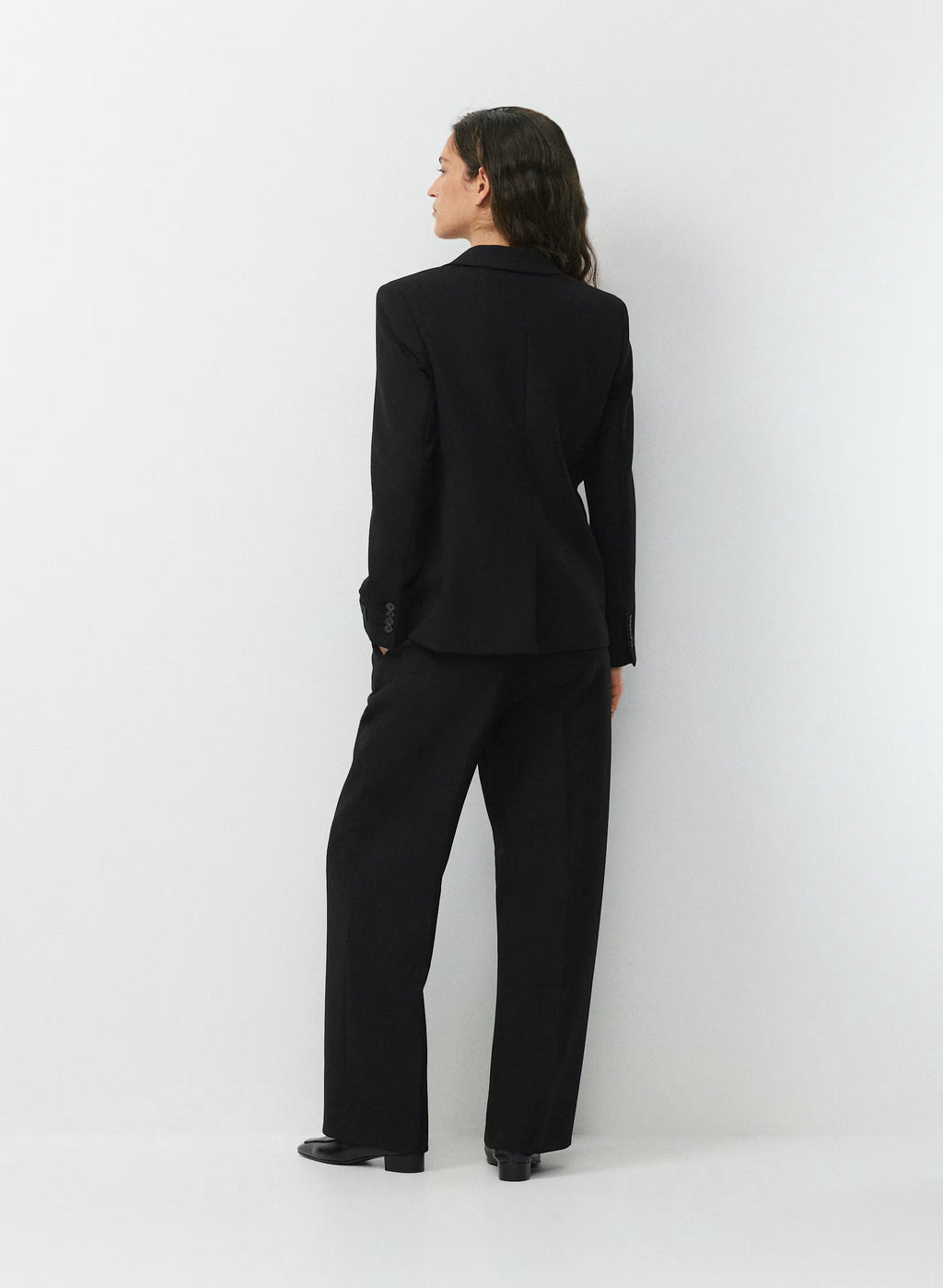 Single-Breasted Stretch Blazer - Check