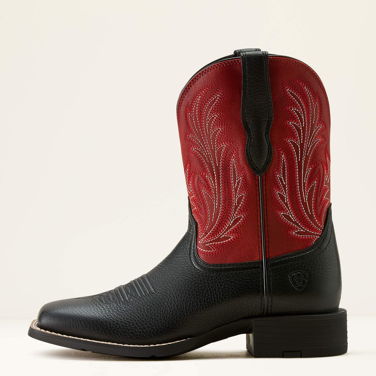 Women's Leather Wide Square Toe Western Boot