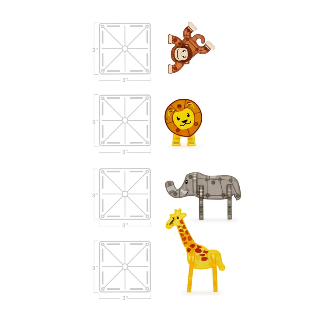 Savannah Animal Magnetic Building Set - 25 Pieces