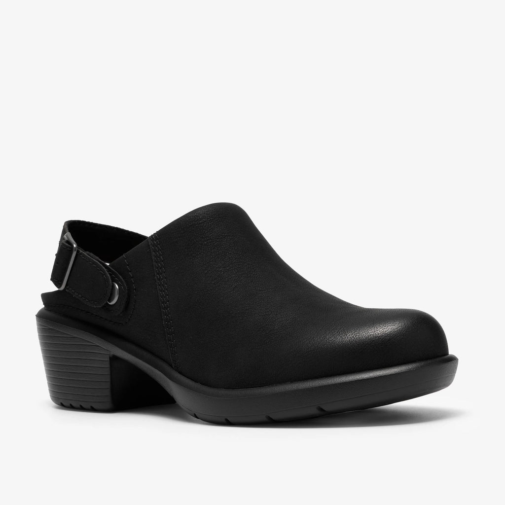 Leather Convertible Mule - Black