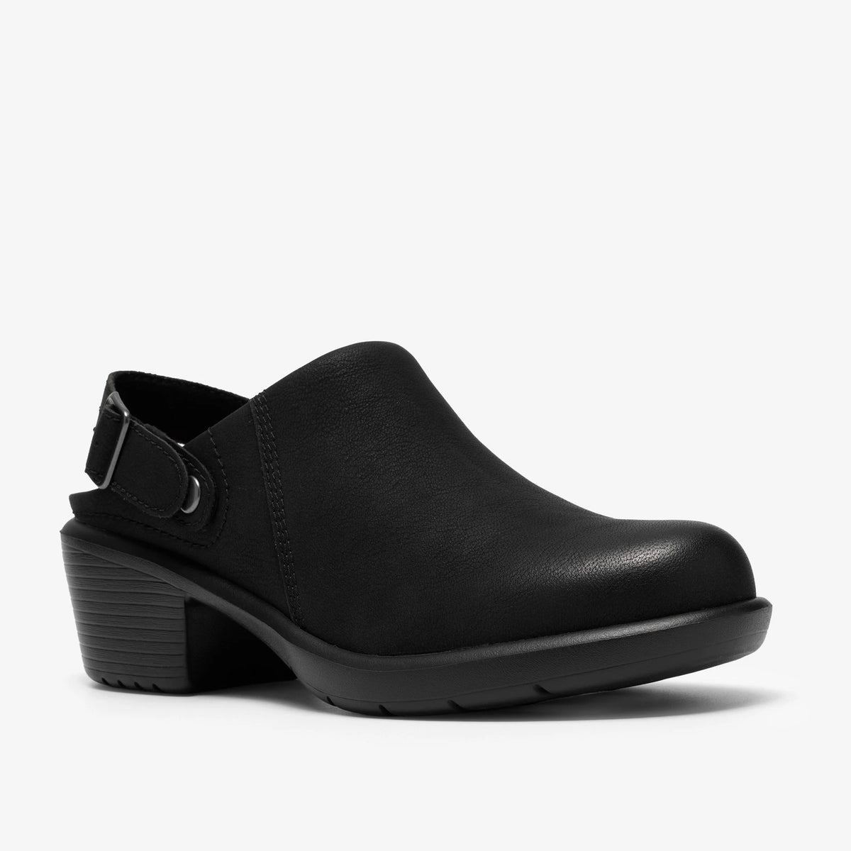 Leather Convertible Mule - Black