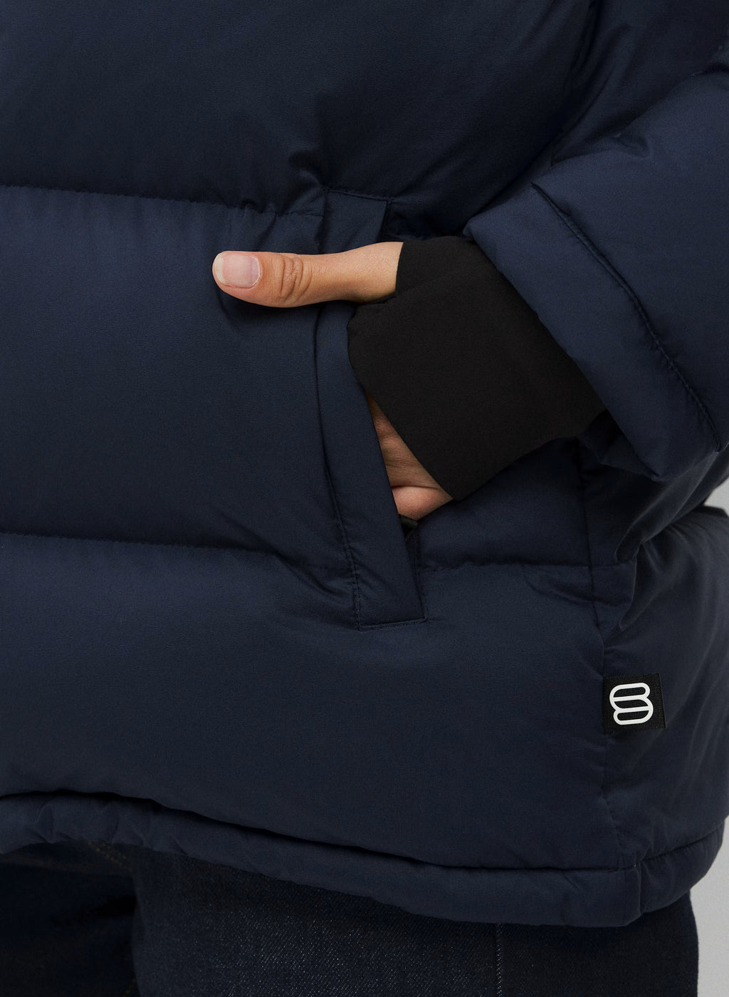 Long Down Puffer Jacket - Blue