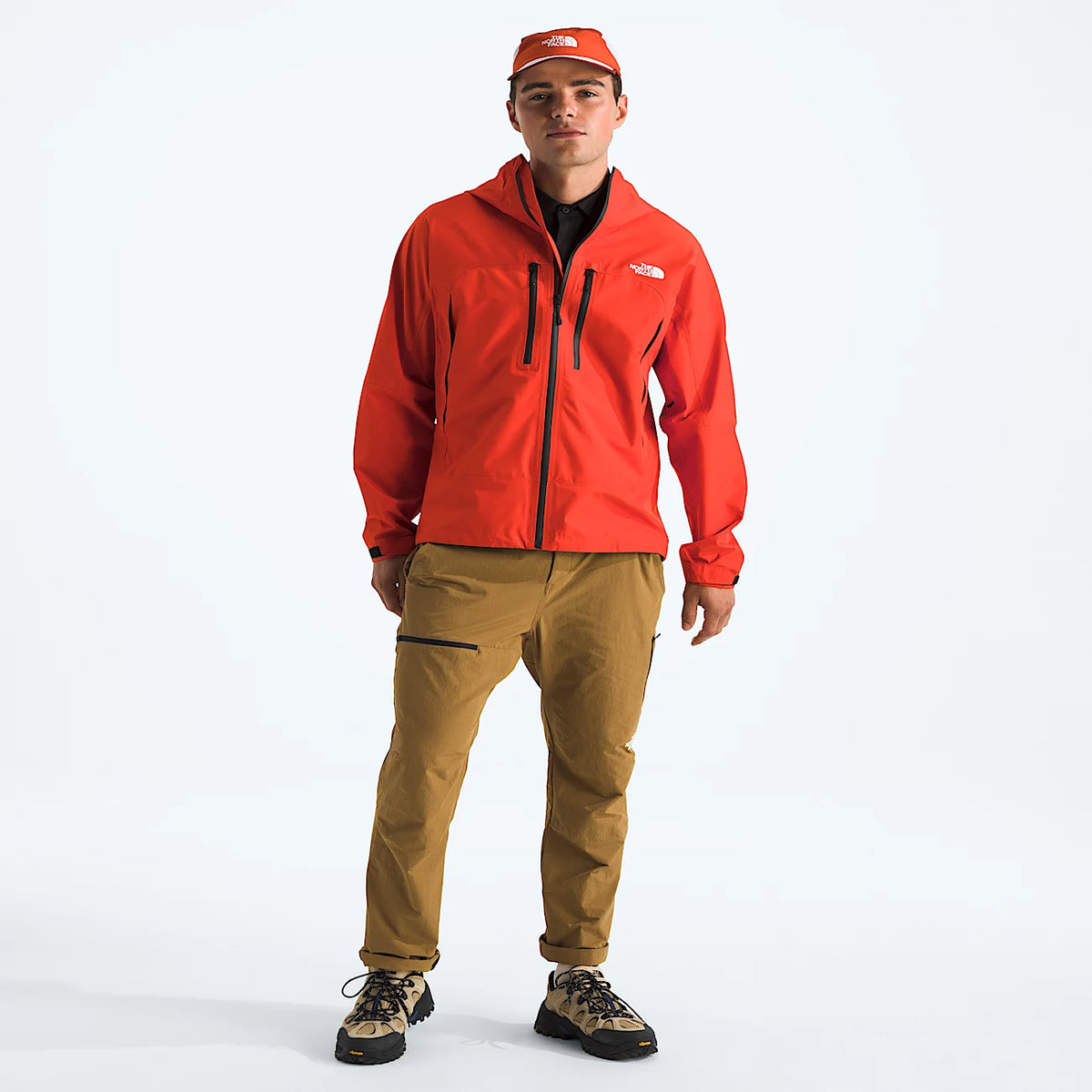 Men's Waterproof Hooded Jacket - Red