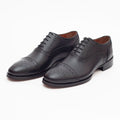 Men's Black Oxford Lace Up Leather Dress Shoes