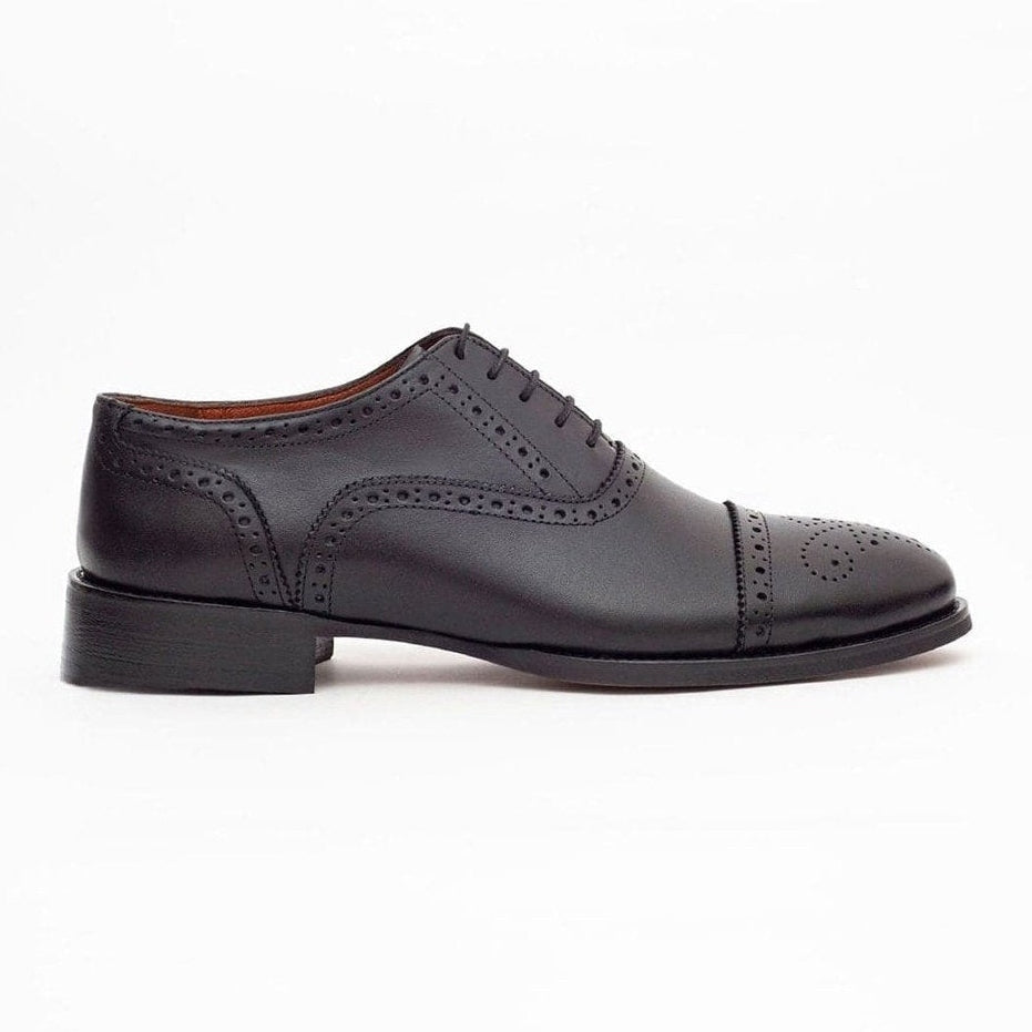 Men's Black Lace Up Oxford Leather Dress Shoes