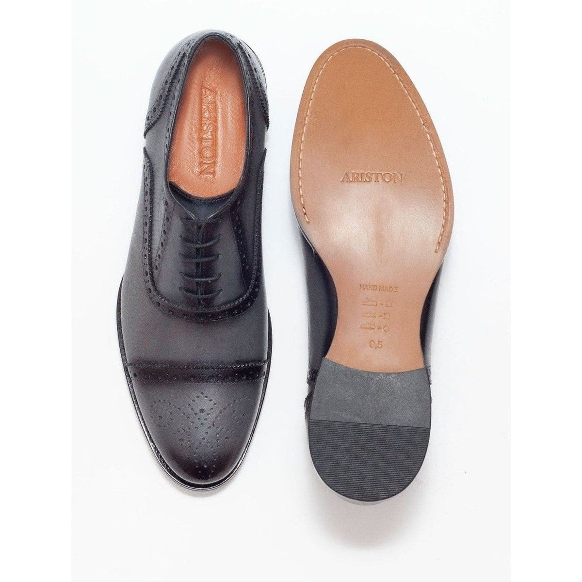 Men's Gray Oxford Lace Up Leather Dress Shoes
