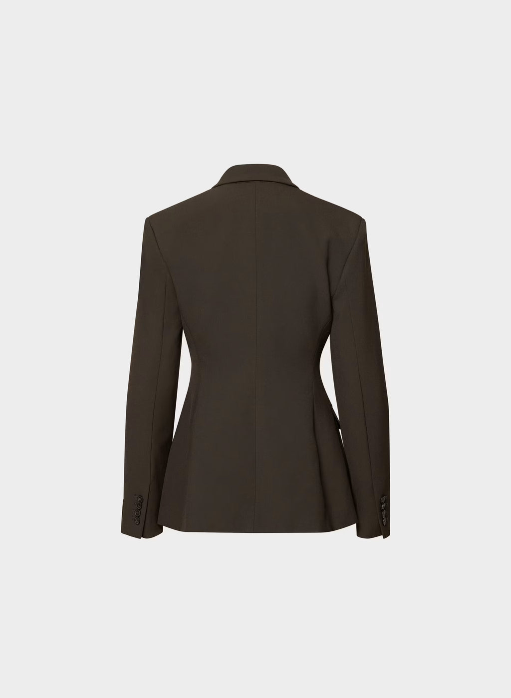 Single-Breasted Stretch Blazer - Brown Check